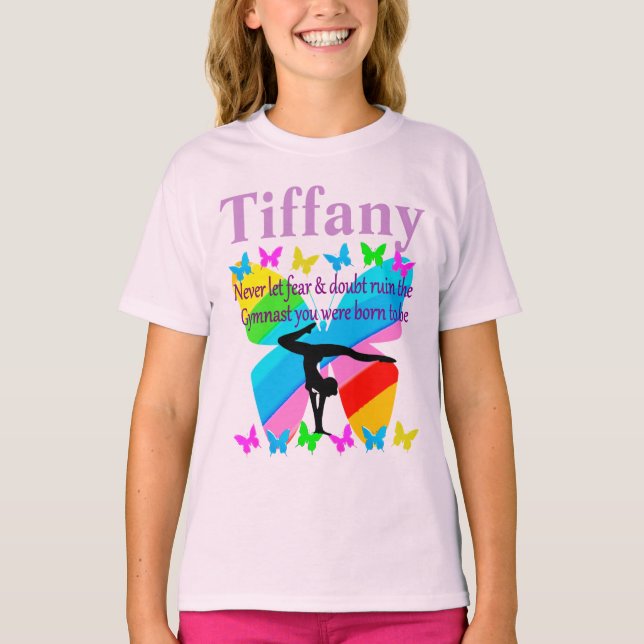 INSPIRATIONAL PERSONAL BUTTERFLY GYMNASTICS TSHIRT (Front)