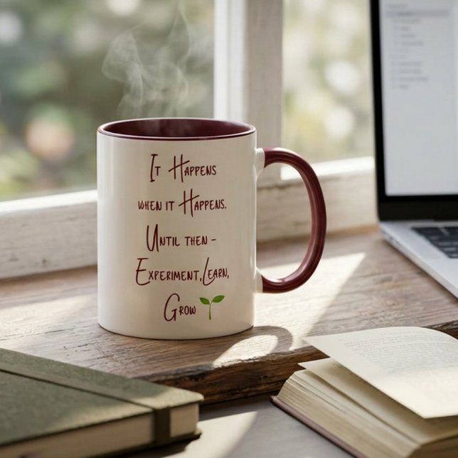 Inspirational Personalised Growth Motivational  Two-Tone Coffee Mug (Creator Uploaded)