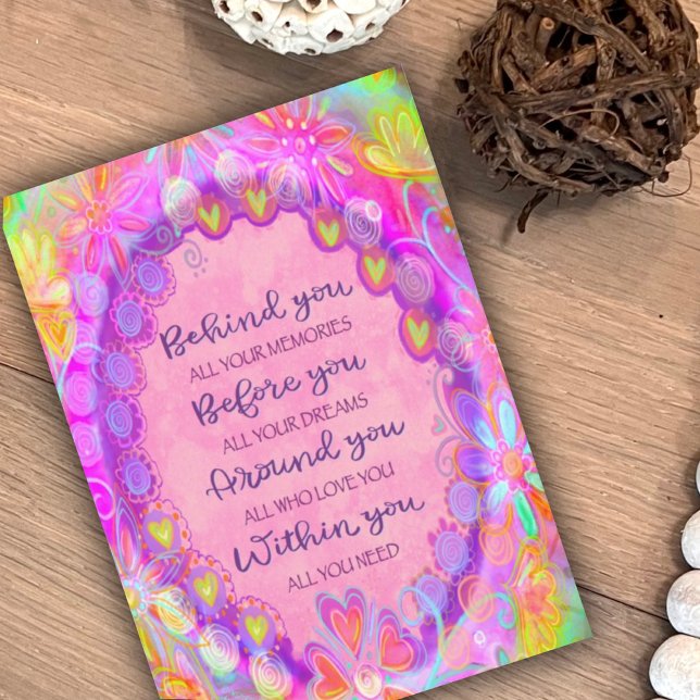 Inspirational Pink Graduation Quotes Inspirivity Card (Creator Uploaded)