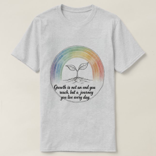 "Inspirational Plant Growth T-Shirt | Mindset Jour (Design Front)