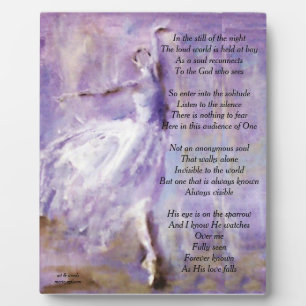 Inspirational plaque with dancer
