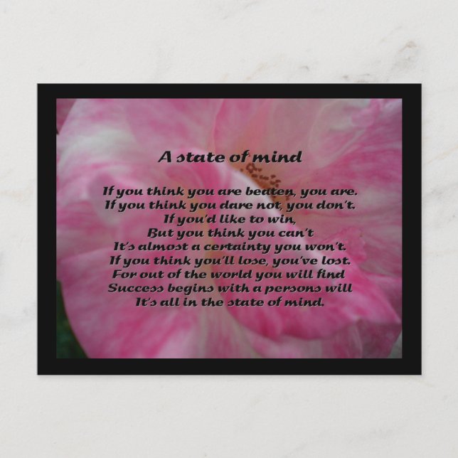 Inspirational Poem Postcard (Front)