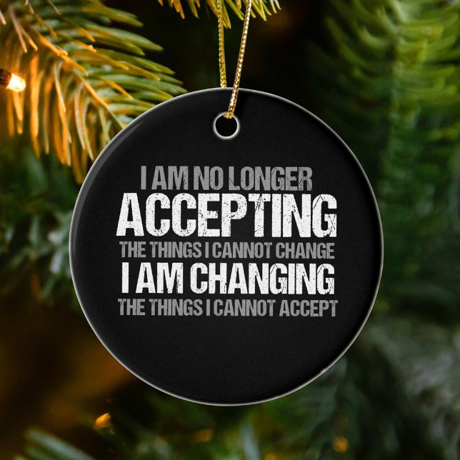Inspirational Political Activist Change Quote Ceramic Tree Decoration (Creator Uploaded)
