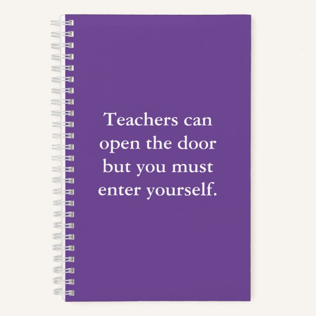 Inspirational Positive Affirmation School Notebook (Front)