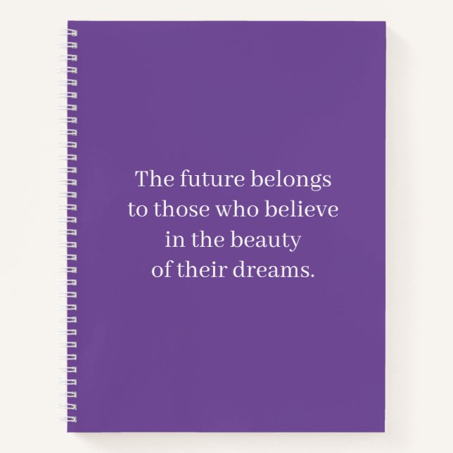 Inspirational Positive Affirmation School Notebook (Front)