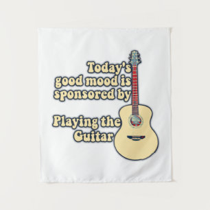 inspirational positive guitar sayings tapestry