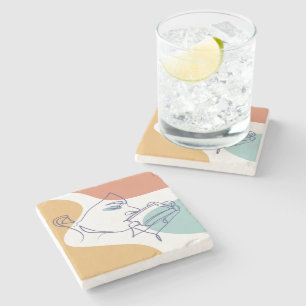 Inspirational Positive Quote Modern Typography Pos Stone Coaster