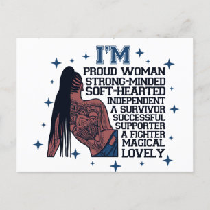 Inspirational Positive Words Affirmation Sista Bla Holiday Postcard
