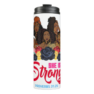Inspirational Positive Words Affirmation Sista Bla Thermal Tumbler
