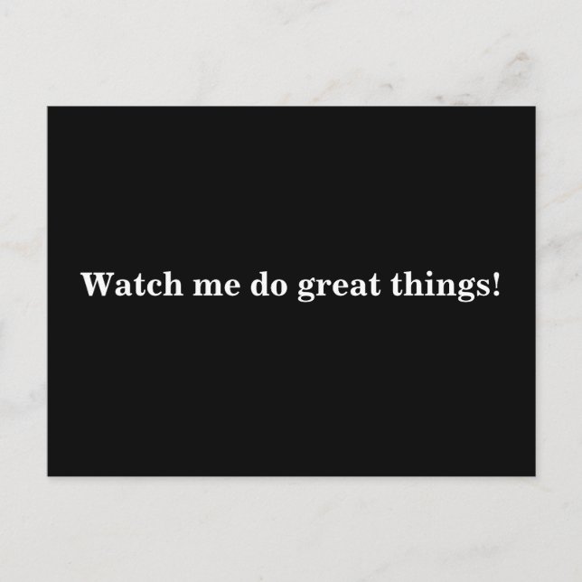 Inspirational Postcard quote (Front)