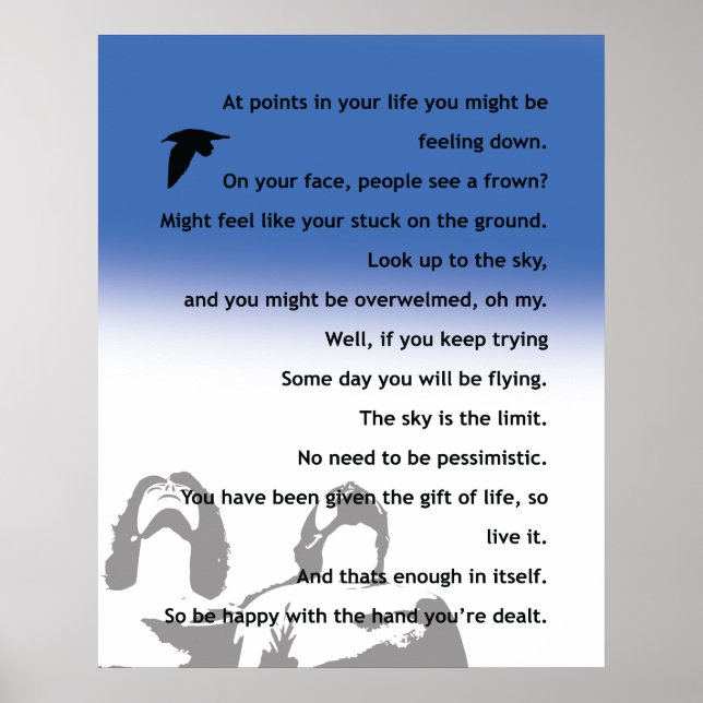Inspirational poster - original poem (Front)