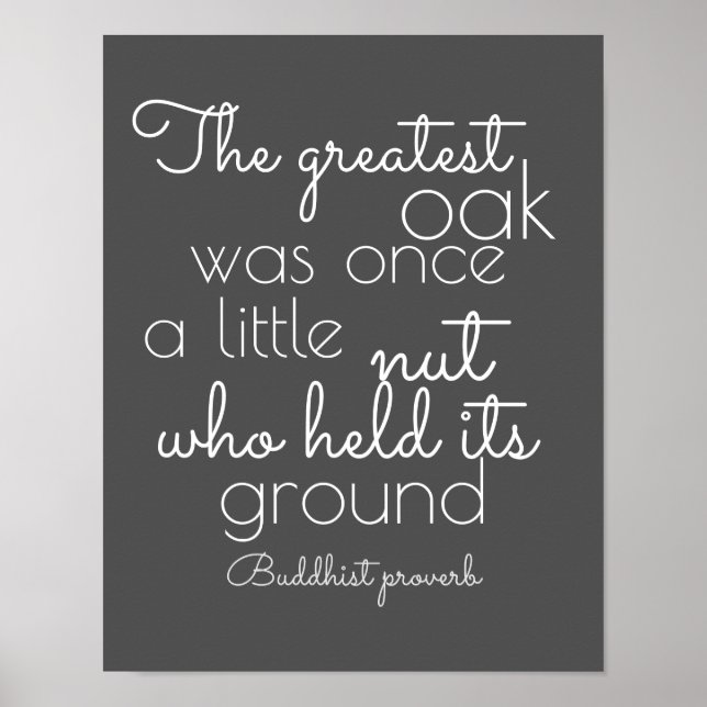 inspirational poster quote Buddhist proverb (Front)