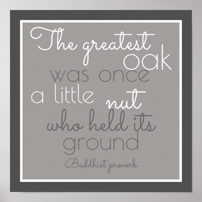 inspirational poster quote Buddhist proverb (Front)