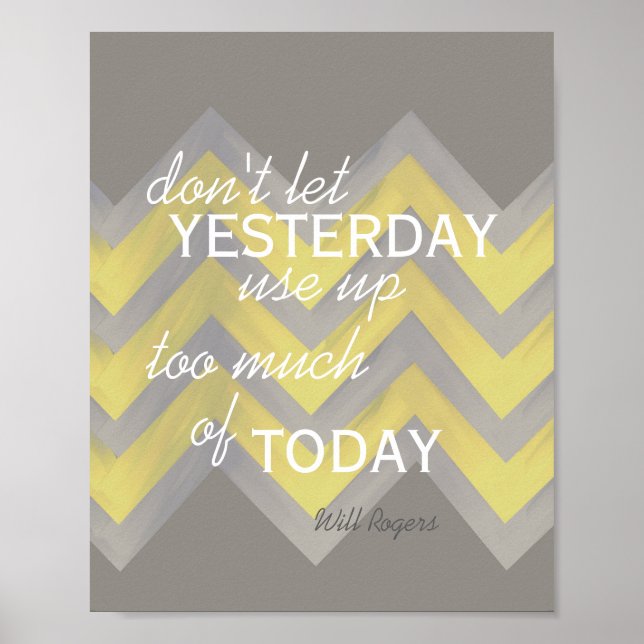inspirational poster Will Rogers quote chevron (Front)