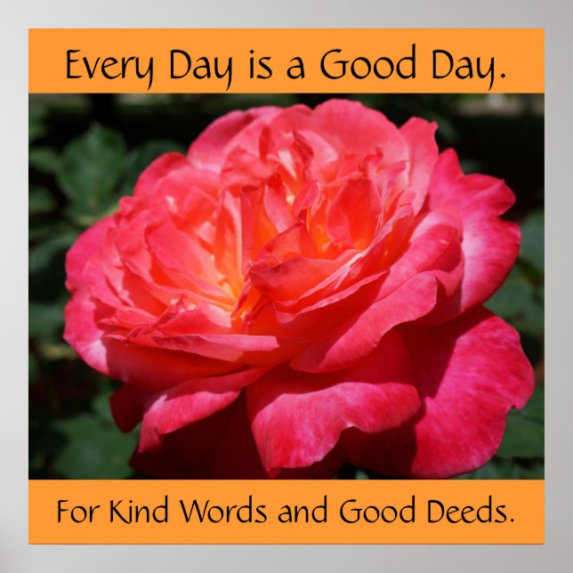 Inspirational posters Rose Kind Words Good Deeds (Front)