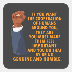 Inspirational Power Leaders Black History Month Square Sticker