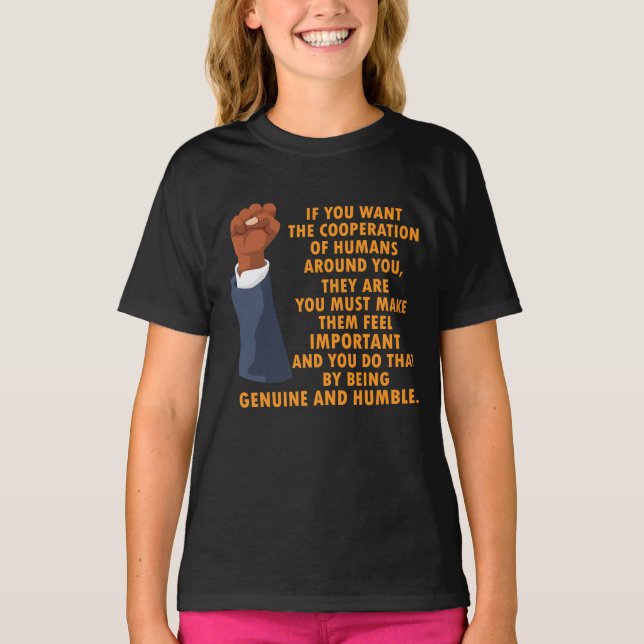 Inspirational Power Leaders Black History Month T-Shirt (Front)