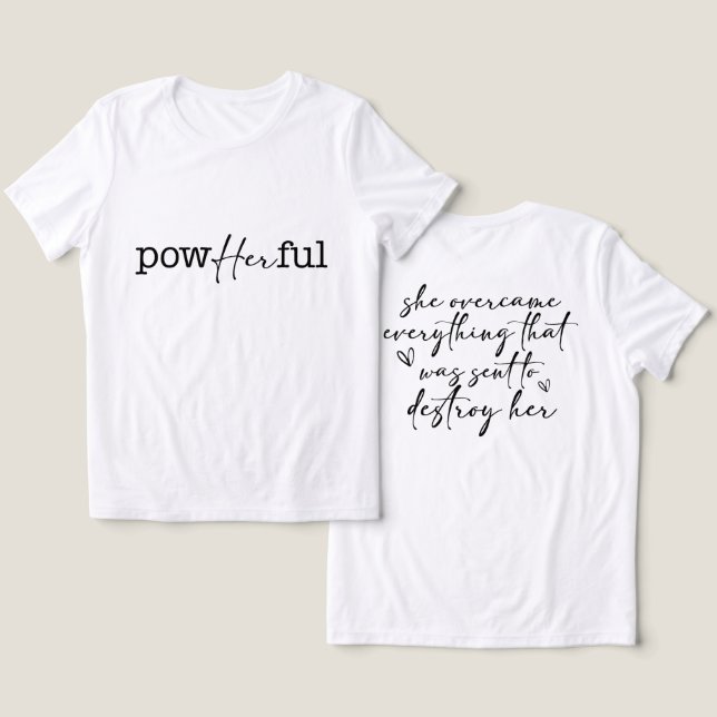 Inspirational PowHERful Tri-Blend Shirt (Design Front & Back)