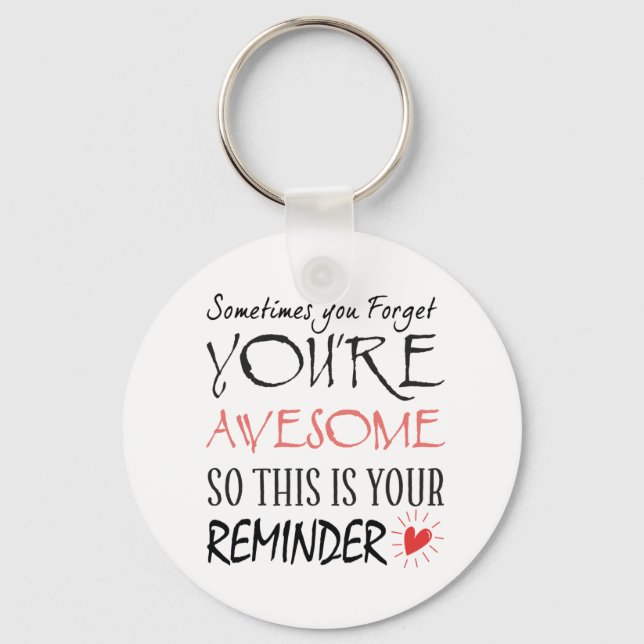 Inspirational Present for Women Key Ring (Front)