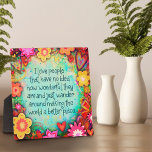 Inspirational Pretty I Love People Floral Plaque<br><div class="desc">Inspirational Quote Floral Easel Plaque– pretty, whimsical, and stylish artwork created to inspire and uplift. Colourful I Love People, pretty floral design adds some positive vibes to your day. These pretty easel plaques make great inspirational keepsakes for family, friends, coworkers, teachers, etc.. These have been popular sympathy gifts. More modern,...</div>