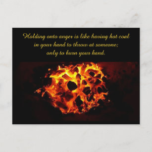 Inspirational Quote About Anger Postcard