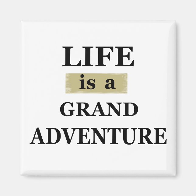 inspirational quote about real life magnet (Front)