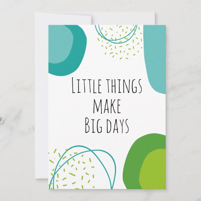 Inspirational Quote Abstract  Card (Front)