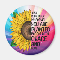 Inspirational Quote and Hand Drawn Sunflower