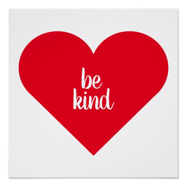 Inspirational Quote Be Kind Poster (Front)