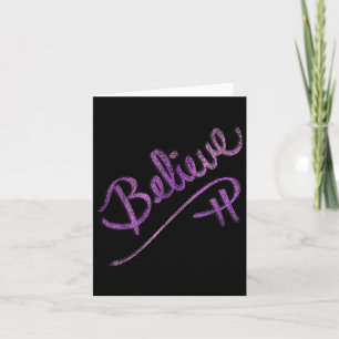 Inspirational Quote Believe Script Graphic Design Card