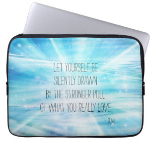Inspirational Quote Blue Light Universe Laptop Sleeve