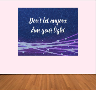 Inspirational Quote Blue & Purple Foil Prints