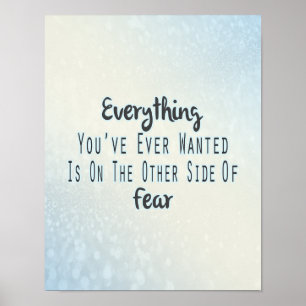 Inspirational Quote, Blue Typography About Desire Poster