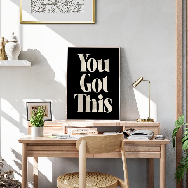 Inspirational Quote Bold Black Retro Typography Poster (Creator Uploaded)