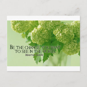 Inspirational Quote by Ghandi -- Change Postcard