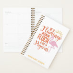Inspirational Quote Flamingo Custom Monogram Name Planner<br><div class="desc">Stand out - Be A Flamingo in a Flock of Pigeons!</div>