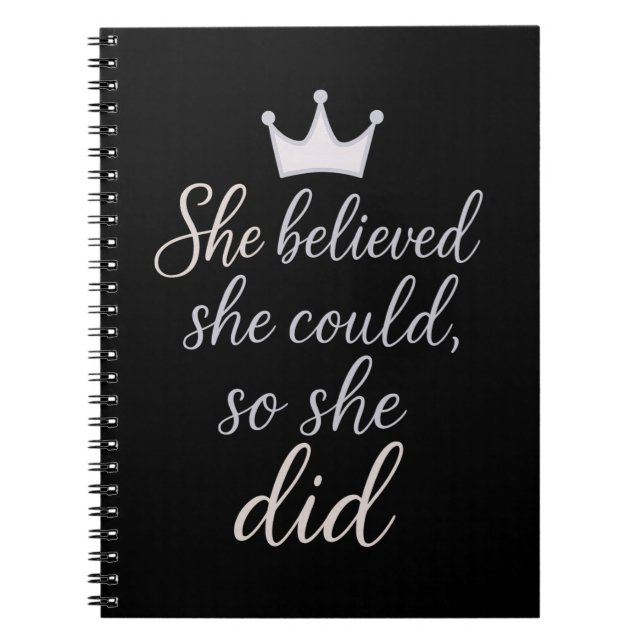 Inspirational Quote for Women Notebook (Front)