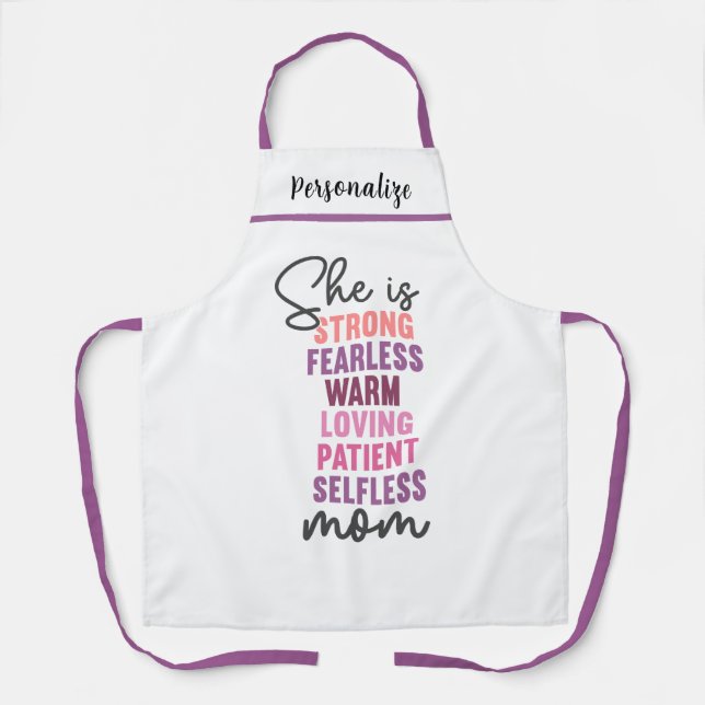 Inspirational Quote Gift for Mum Kitchen Apron (Front)