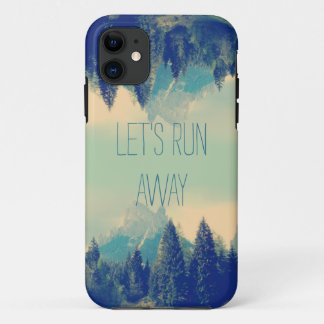 Inspirational quote iPhone 5 case Let's run away