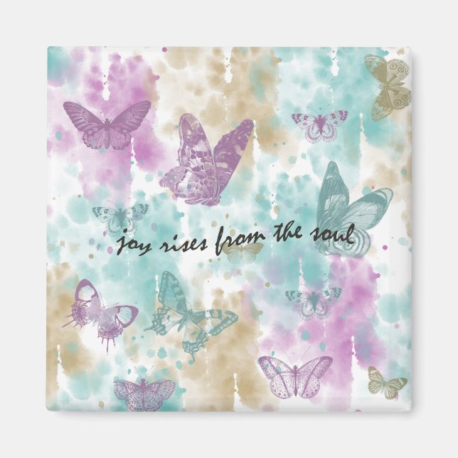 Inspirational Quote Joy Rises from the Soul Magnet (Front)