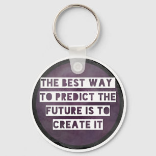 Inspirational Quote Keychain Round Double-Sided