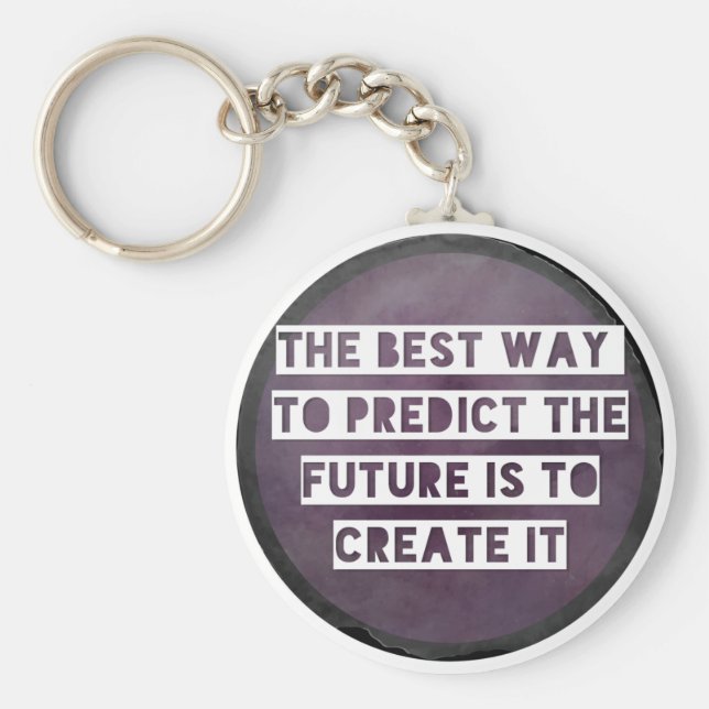Inspirational Quote Keychain Round Double-Sided (Front)