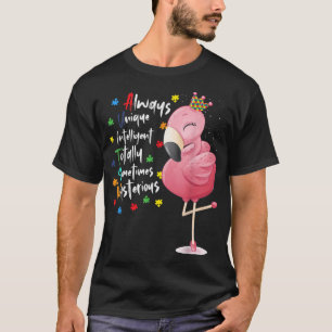 inspirational quote kids Autism Awareness Flamingo T-Shirt