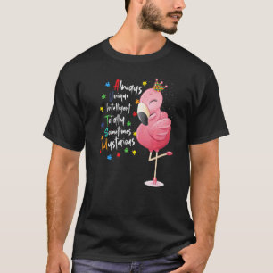 Inspirational Quote Kids Autism Awareness Flamingo T-Shirt