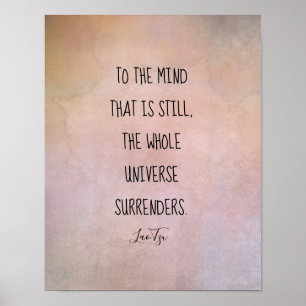 inspirational quote Lao Tzu distressed warm tones  Poster