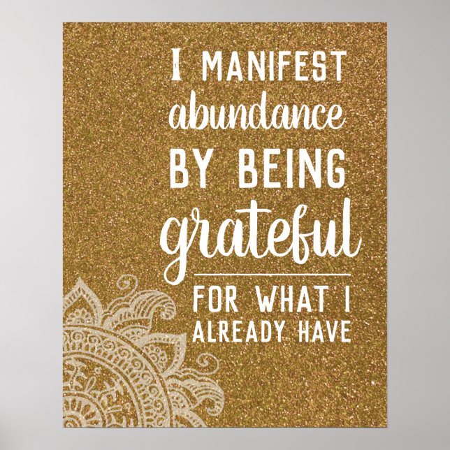 Inspirational Quote Law of Attraction Motivational Poster (Front)