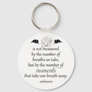 Inspirational Quote: Life is not measured... Key Ring
