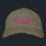Inspirational Quote Minimalist Typography Cool<br><div class="desc">Simple inspirational quote in taupe and blush - Be A Nice Human.</div>