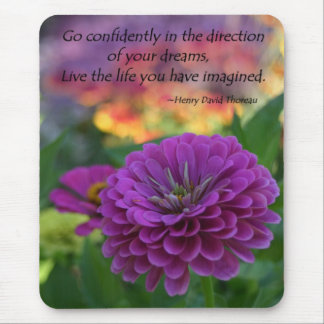 Inspirational quote mousepads flower gifts