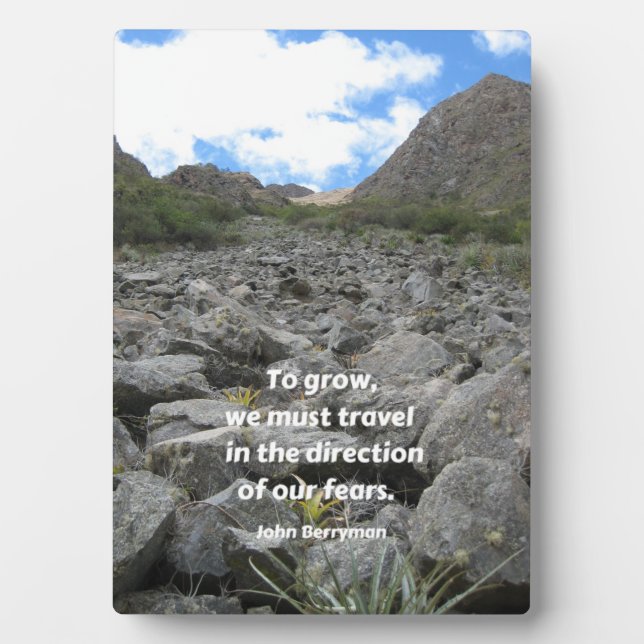 inspirational quote & nature photo- 5x7 with easel plaque (Front)